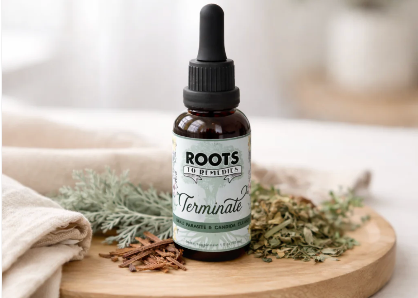 “TERMINATE” ADULT PARASITE AND CANDIDA CLEANSE HERBAL TINCTURE